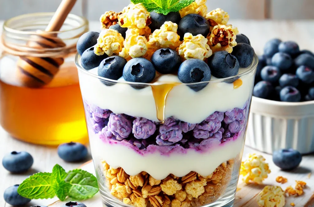 Blueberry Bourbon Bliss Popcorn Parfait