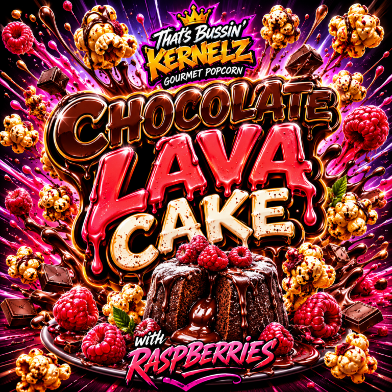 Chocolate Lava Cake Popcorn (with Raspberries)