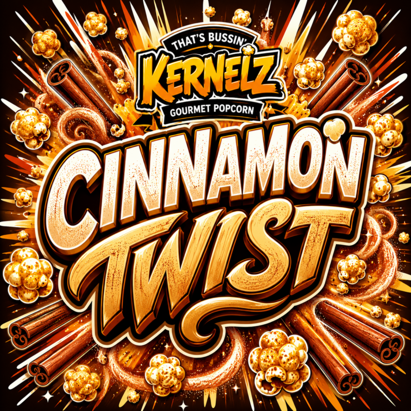 Cinnamon Twist Kernelz Gourmet Popcorn Flavor Logo