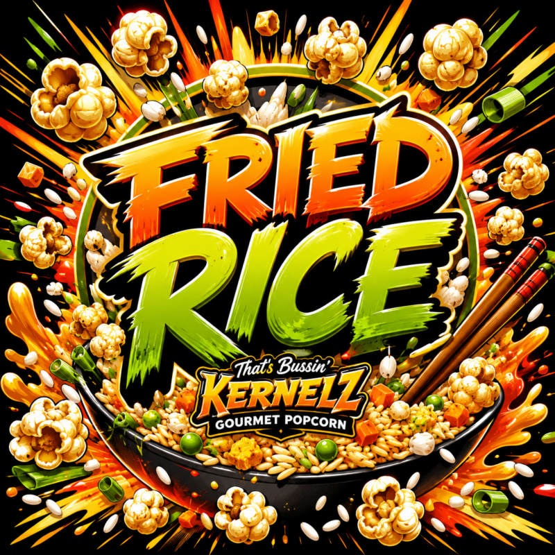 Fried Rice Kernelz Gourmet Popcorn Flavor Logo