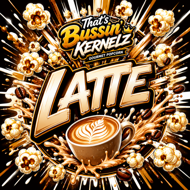 Latte Kernelz Gourmet Popcorn Flavor Logo