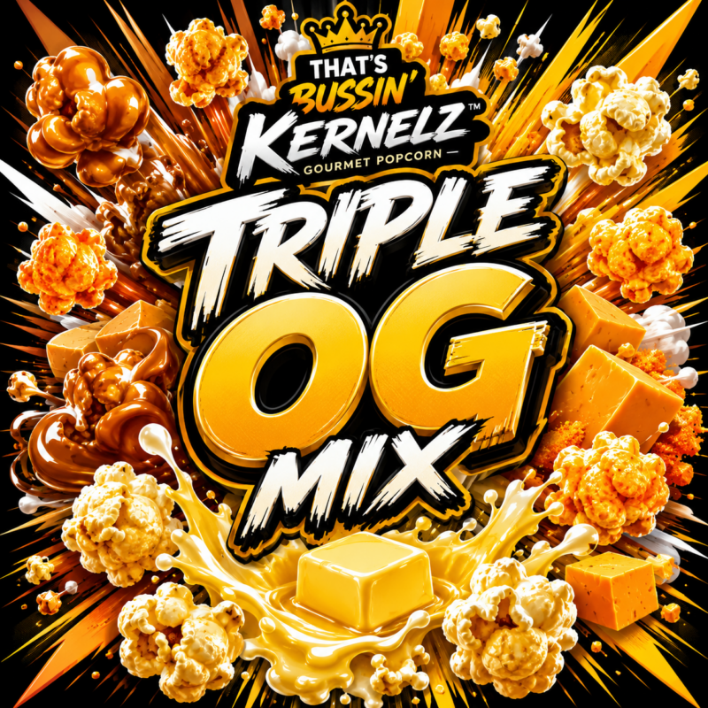 Triple OG Mix Kernelz Gourmet Popcorn Flavor Logo