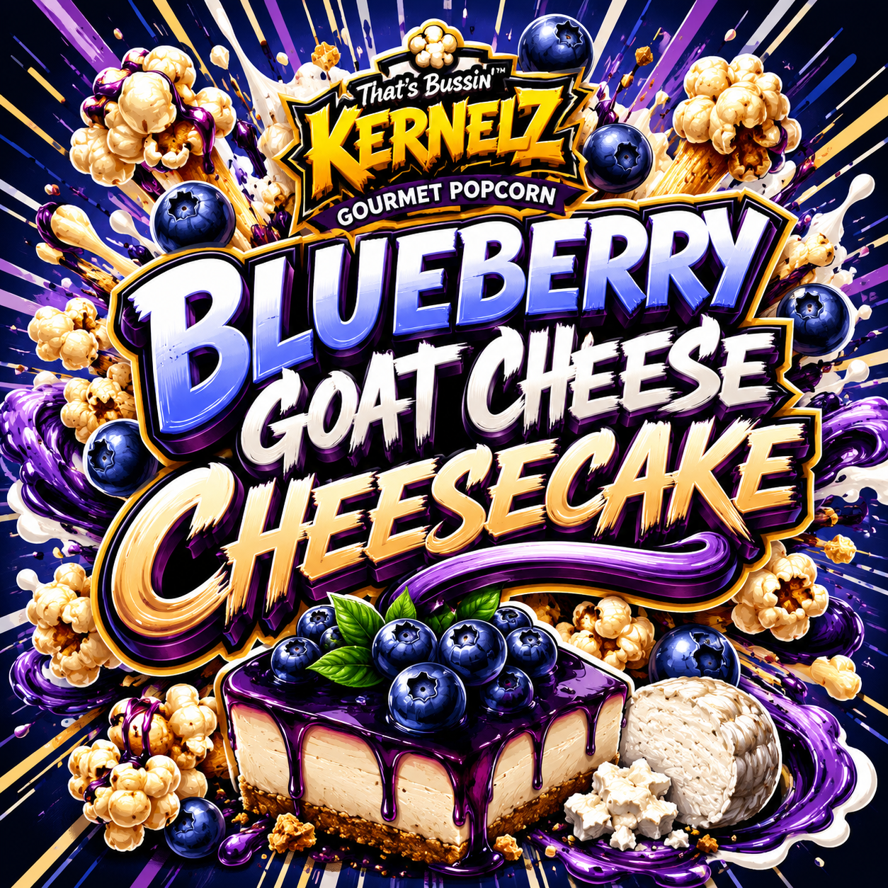 Blueberry Goat Cheese Cheesecake