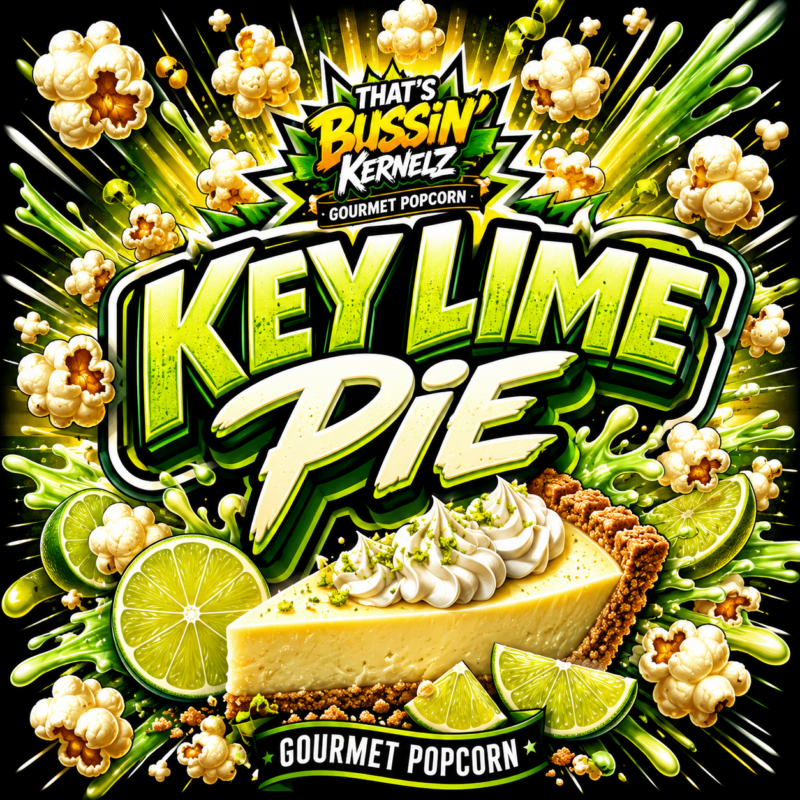 Key Lime Pie Kernelz Gourmet Popcorn Flavor Logo